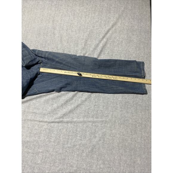 Levis 569 Jeans Mens Tag 38x30 Actual 40x28 Blue Straight Loose Baggy 90s Denim - Picture 9 of 14